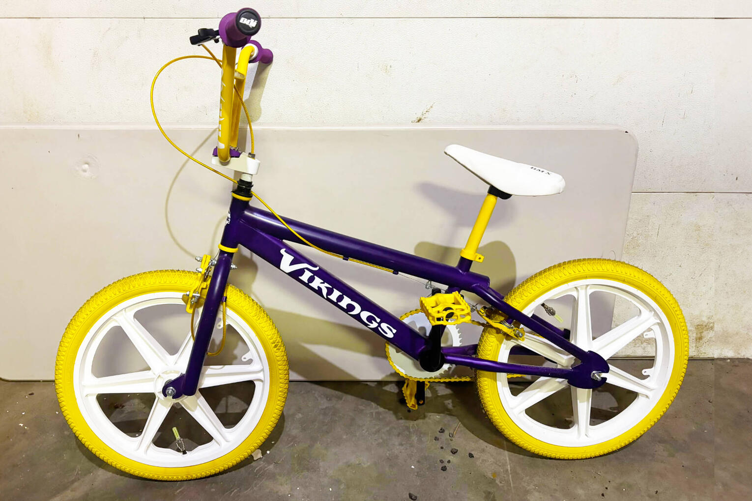 Vikings NFL Vikings themed BMX bike built by Wes Moore